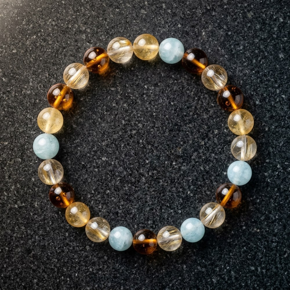 Heuschnupfenarmband 6mm Steine